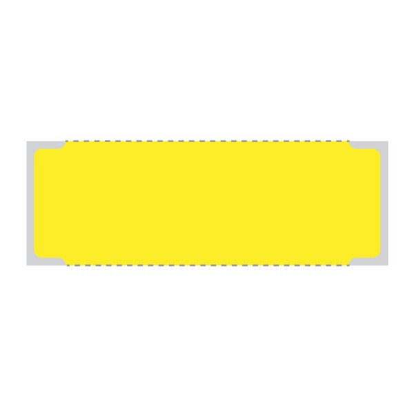 Intravenous Bag Labels, Thermal Double Notched 1-1/2" x 4" Yellow